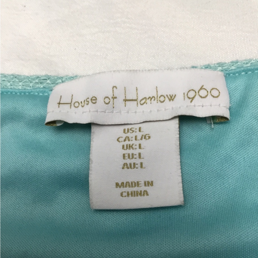 House of Harlow 1960 Aqua Crochet Maxi Dress - Picture 14 of 14